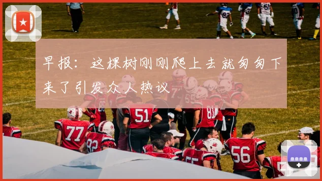 早报：这棵树刚刚爬上去就匆匆下来了引发众人热议